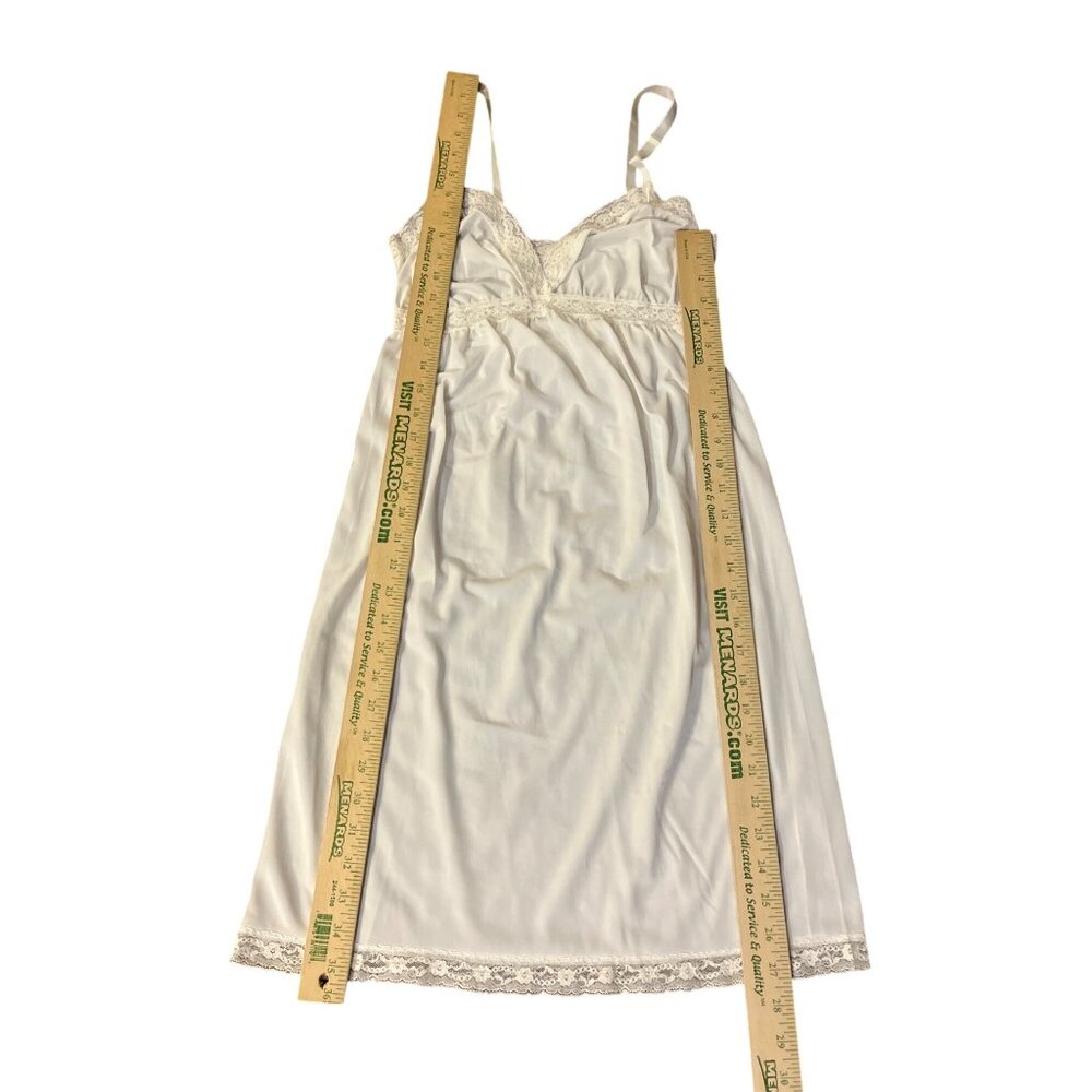 Vintage Mary Jane Full Slip Cream Nylon Lingerie 32 Used - Picture 10 of 10